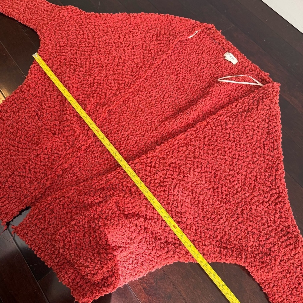 Umgee Women's Boho Cardigan Open Front, Long Sleeve, Small, Soft Orange Oversize - Picture 9 of 9